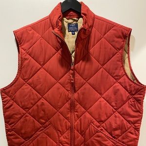 J. Crew Red Quilted Vest